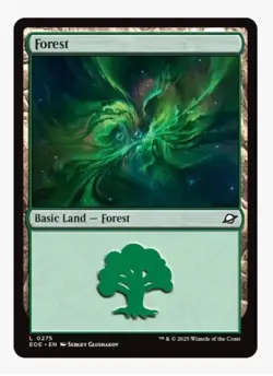 FOIL Forest 275 NM Edge of Eternities MTG Magic the Gathering Land English Card - Image 1