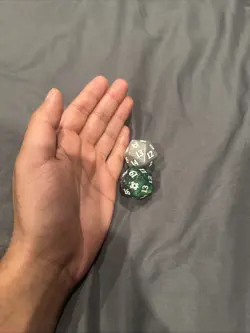 MTG D20 Oversized spindown Dice Zendikar Rising Bundle MTG Green and Gray dice - Image 2