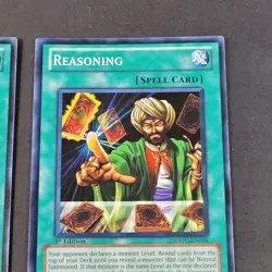 Yugioh TCG - 2x Reasoning - SDDC-EN031 - 1st Ed - LP/NM - Common - Spell 2012 - Image 5