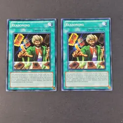 Yugioh TCG - 2x Reasoning - SDDC-EN031 - 1st Ed - LP/NM - Common - Spell 2012 - Image 2