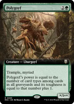 MTG Polygoyf (Extended Art) (Ripple Foil) [Modern Horizons 3 Commander] - Image 1