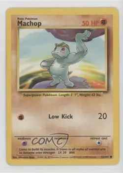 Machop Pokemon Base Set #52 1999 - Image 1