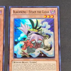 Yugioh - 2x Blackwing Steam the Cloak - DRLG-EN028 - NM - Super Rare - 1st 2014 - Image 4