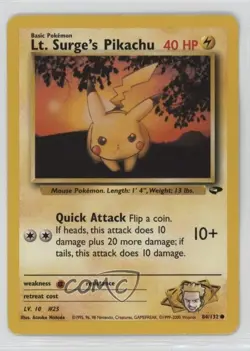 Lt Surge's Pikachu Pokemon Gym Challenge #84 2000 - Image 1