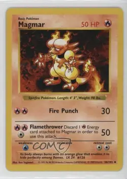 Magmar Shadowless Pokemon Base Set #36 1999 - Image 1