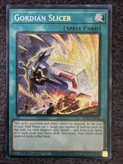 Yugioh Gordian Slicer ALIN-EN066 Secret Rare 1st Edition NM - Image 1