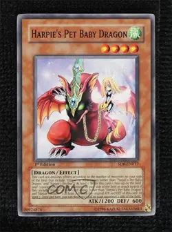 Harpie's Pet Baby Dragon 1st Ed. YuGiOh Lord of the Storm Structure Deck 2006 - Image 1