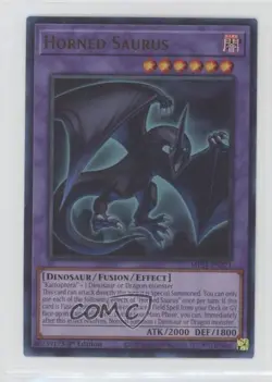 UR - Horned Saurus 1st Ed. YuGiOh 25th Anniversary Tin: Dueling Mirrors - Image 1