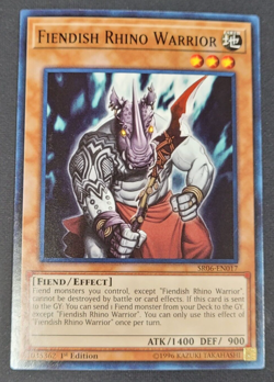 Yugioh - 1x Fiendish Rhino Warrior - SR06-EN017- 1st Edition - NM 2018 - Common - Image 1