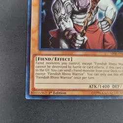 Yugioh - 1x Fiendish Rhino Warrior - SR06-EN017- 1st Edition - NM 2018 - Common - Image 2