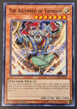 Yugioh - 1x The Ascended of Thunder - COTD-EN036 - NM - 1st Edition, Common 2017 - Image 1