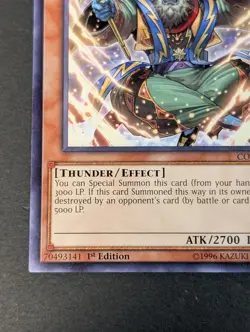Yugioh - 1x The Ascended of Thunder - COTD-EN036 - NM - 1st Edition, Common 2017 - Image 3
