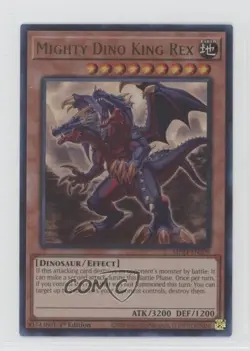UR - Mighty Dino King Rex 1st Ed. YuGiOh 25th Anniversary Tin: Dueling Mirrors - Image 1