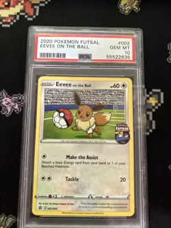 PSA 10 Gem Mint Eevee On The Ball Futsal 002/005 English Promo Pokemon Card - Image 1