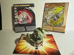 Bekugan Naga Dragonoid B2 Gray Haos 420G W/Card Battle Brawlers RARE - Image 1
