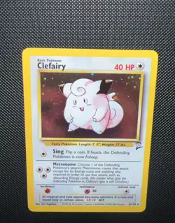 Clefairy 6/130 WOTC Base Set 2 Holo Rare Pokemon TCG Card - Image 1