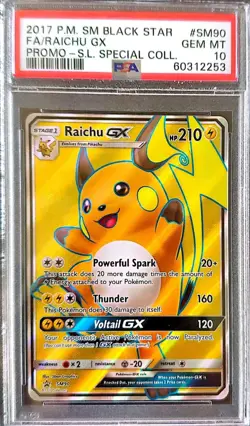2017 Pokemon Raichu GX Promo Card PSA 10 Gem Mint - Image 1