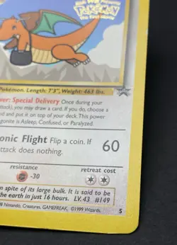 Pokemon Card - Dragonite WB Stamped Movie Promo WOTC Black Star Promo Stamped #5 - Image 4