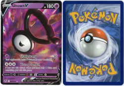 Pokemon TCG Card - Unown V 65/195 - Ultra Rare Holo NM - Pokemon Silver Tempest - Image 3