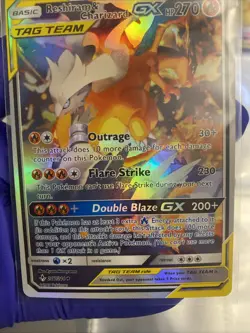 Pokemon TCG Reshiram & Charizard GX Holo Card 217/214 Unbroken Bonds Secret Rare - Image 1