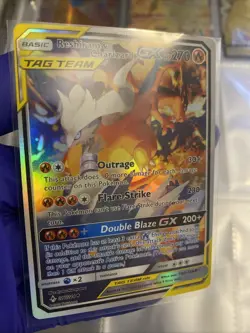 Pokemon TCG Reshiram & Charizard GX Holo Card 217/214 Unbroken Bonds Secret Rare - Image 2