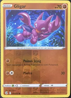 Gligar 140/264 Swsh08: Fusion Strike Reverse Holo - Pokemon Card - Image 1