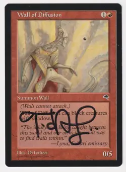 Signed Wall of Diffusion Proof MP Tempest Artist DiTerlizzi 1997 MTG Magic AP! - Image 1