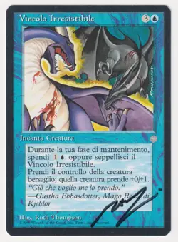 Signed Italian Binding Grasp Proof LP Ice Age Artist Ruth Thompson MTG Magic AP! - Image 1