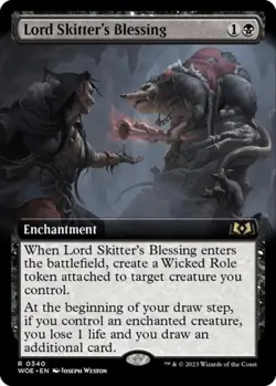 Lord Skitter's Blessing (Extended Art) -Foil Near Mint MTG Wilds of Eldraine - Image 1