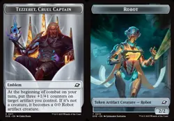 Emblem - Tezzeret, Cruel Captain NM Edge of Eternities MTG Magic the Gathering - Image 1