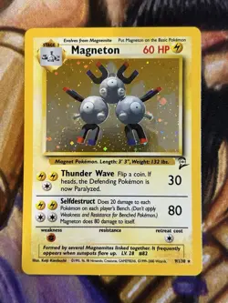 Magneton 9/102 Pokemon Base Set 2 English Holo Rare - Pack Fresh NM 🔥 - Image 1