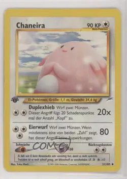 Chansey German 1st Ed. Pokemon Neo Destiny #31 2002 - Image 1