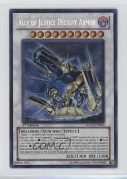 Ally of Justice Decisive Armor 1st Ed. YuGiOh Hidden Arsenal 3 #HA03-EN060 2010 - Image 1
