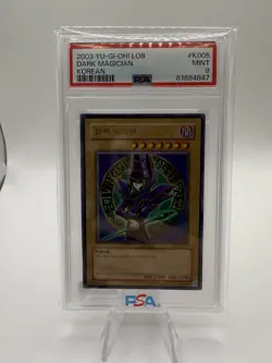 2003 Yugioh Legend of Blue Eyes Korean LOB #K005 - PSA 9 - DARK MAGICIAN - Image 1