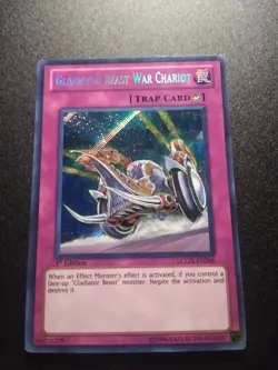 Yugioh Gladiator Beast War Chariot LCGX-EN266 Secret 1st Ed Lp - Image 1