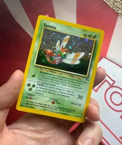 YANMA 17/75 Neo Discovery Unlimited HOLO SWIRL rare Pokemon TCG card READ - Image 2