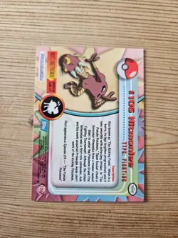 Hitmonlee #106 Topps Series 2 Blue Back Card Non Holo - Image 2