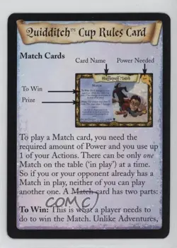 2001 Harry Potter TCG - Quidditch Cup Quidditch Cup Rules Card - Image 1