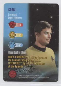 1996 Star Trek - The Card Game Crew Lieutenant Robert Tomlinson - Image 1