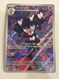 Gothorita Illustration Rare 125/086 Sv White Flare Holo Pokemon Card NM - Image 1