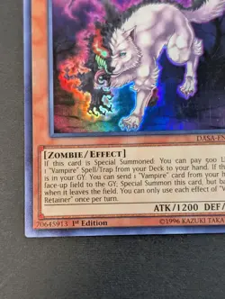 Yugioh TCG - 1x Vampire Retainer - DASA-EN002 - NM - Super Rare - 1st Edition - Image 4