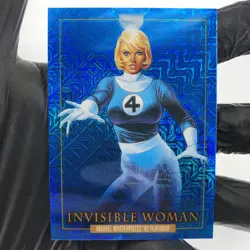 Marvel Card Invisible Woman Blue Traxx 39 Fleer Upper Deck Masterpieces [NM] - Image 2