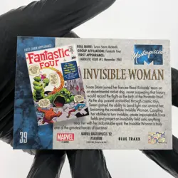 Marvel Card Invisible Woman Blue Traxx 39 Fleer Upper Deck Masterpieces [NM] - Image 4