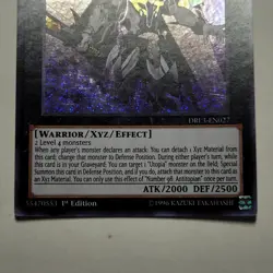 Yugioh - Number 98: Antitopian - DRL3-EN027 - LP/NM - 1st Ed - Secret Rare 2016 - Image 5