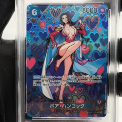 One Piece Card PSA 10 Boa Hancock OP07-051 SR SP Parallel Japanese [10] - Image 2