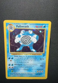 Pokemon TCG Poliwrath 015/130 Base Set 2 Holo Rare Card **READ DESCRIPTION - Image 1