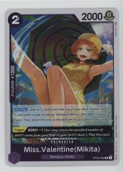 2023 One Piece Card Game: Kingdoms of Intrigue OP04 R Miss Valentine (Mikita) - Image 1