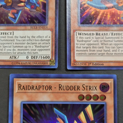 Yugioh - 3x Raidraptor - Rudder Strix - BLLR-EN014 - NM - 1st - Ultra Rare, 2017 - Image 4