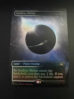 MTG Godless Shrine (Borderless) (Foil) - Unfinity - Image 1