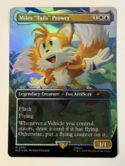 Miles "Tails" Prower (Rainbow Foil) Secret Lair Drop Foil MTG - Image 1